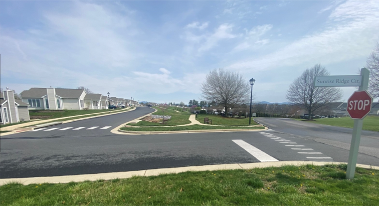 Rendering of the Sunnyside Ridge Crosswalk and extended sidewalk